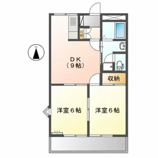 パームスプリングス【3階】の間取り