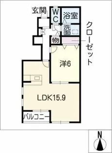 クィーン オブ エレガンス【1階】の間取り