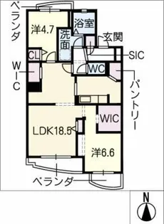 ドミール半僧坊【4階】の間取り