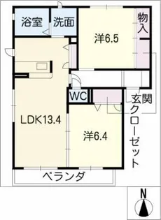 フォレスタ島間 A棟【1階】の間取り