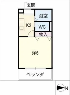 シャンボール瑞穂【1階】の間取り
