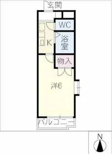 ロッキー星宮A棟【1階】の間取り