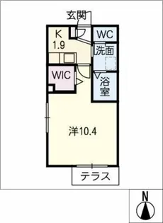 ラ ガール瑞穂【1階】の間取り