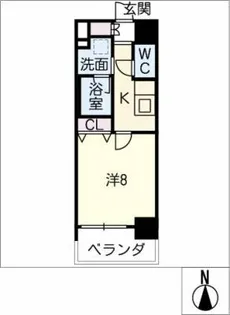 レジデンシア高畑【8階】の間取り