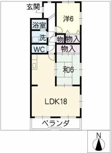 ベルシャトー新守山【1階】の間取り