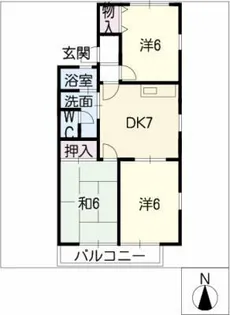セジュール中井【2階】の間取り