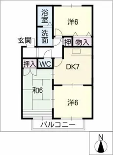 ウインザーコート【1階】の間取り