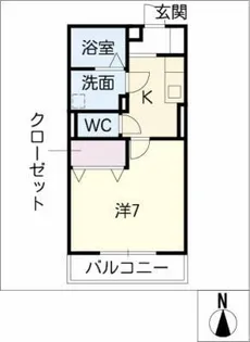 ヴィルヌーブ田県【1階】の間取り