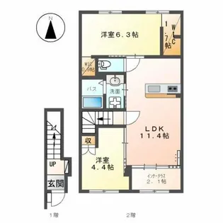 グルーヴィⅡ【2階】の間取り