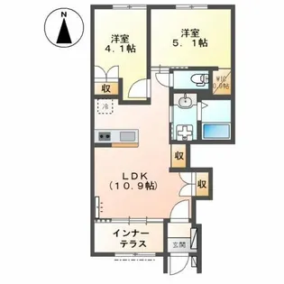 グルーヴィⅡ【1階】の間取り