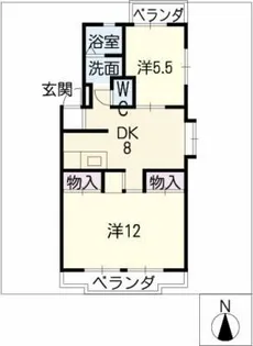 エステート上条【2階】の間取り