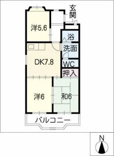 カーム桜作【2階】の間取り