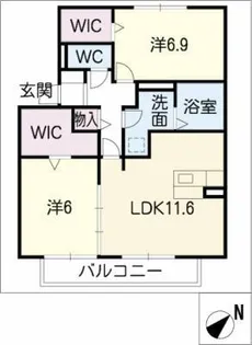 フレール A棟【2階】の間取り