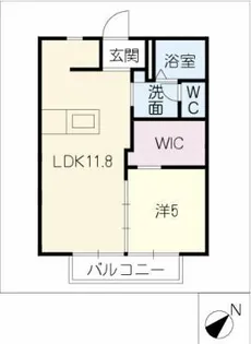 プランドール赤代【2階】の間取り