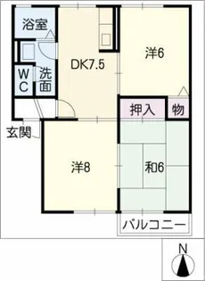 スウィートテラス【1階】の間取り