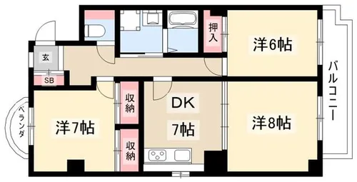 御棚町ヒルズ【202号室】の間取り