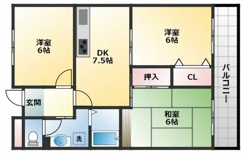 シャトーシュベルグ【3階】の間取り