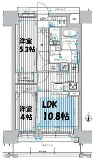 プレサンスロジェ栄三丁目【9階】の間取り
