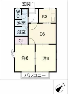 アーバンハイツ青山【2階】の間取り