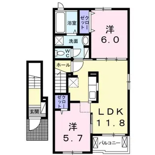 メゾン エインシェントⅢ【2階】の間取り