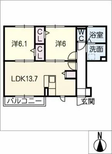 アムール【1階】の間取り