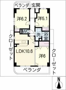 ラピスラズリTN【3階】の間取り