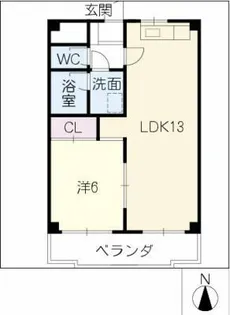 みそらぎハイツ【4階】の間取り