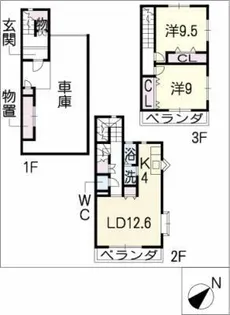 レーベンハイム【3階】の間取り