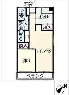 レジデンス中野川【3階】の間取り