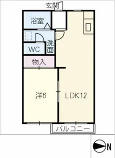 タウニー川西【2階】の間取り