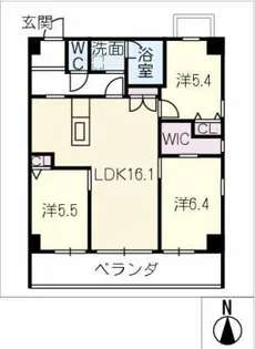アーバン・フォレット【1階】の間取り