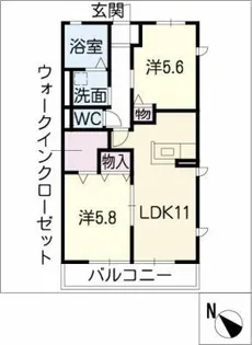 Milky SmileⅡ【2階】の間取り