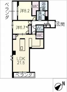 ハレレア【3階】の間取り