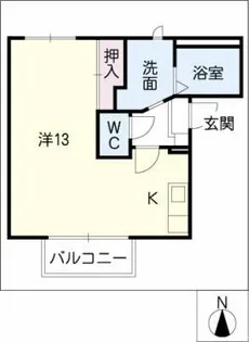 エクセルなるみB棟【1階】の間取り