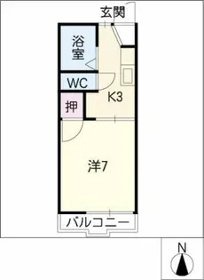 カーサ元城【2階】の間取り