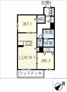 セントリビエyokosuka【1階】の間取り