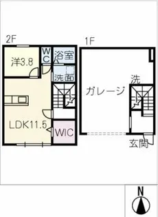 仮)ガレージハウス東浦町 B棟【2階】の間取り