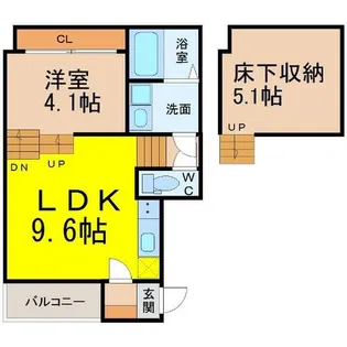 ミレニア栄生【1階】の間取り