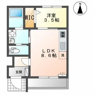 ピュアメゾン宝【1階】の間取り