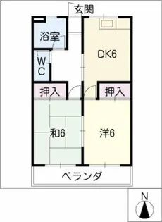 フラッツ美里【3階】の間取り
