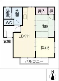 クレストK【2階】の間取り