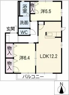 ヴィラ・ルミエール【1階】の間取り