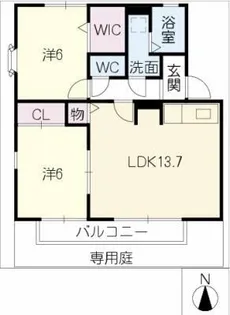 カーサデ・フィオーレ【1階】の間取り
