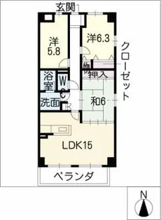 ティアラ鶴見【9階】の間取り