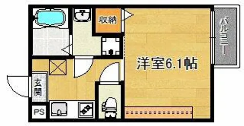 エントランスライフ同志社西【3階】の間取り