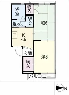 タウニー甚目寺【2階】の間取り