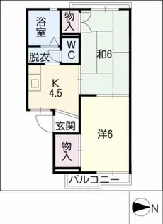 タウニー甚目寺【2階】の間取り
