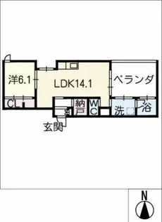 SUNNY SIDE Ⅵ【2階】の間取り
