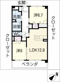 St.パトリク館【2階】の間取り