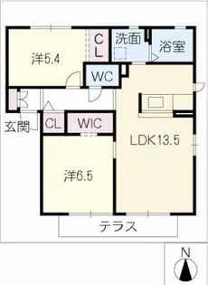 アドラブール美園【1階】の間取り